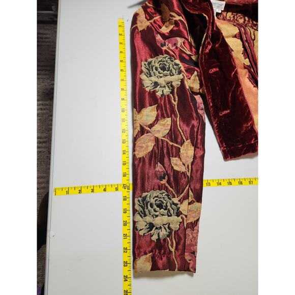 Vtg Coldwater Creek Floral Jacket Womens Small Brocade Tapestry Blazer Roses - Picture 15 of 16